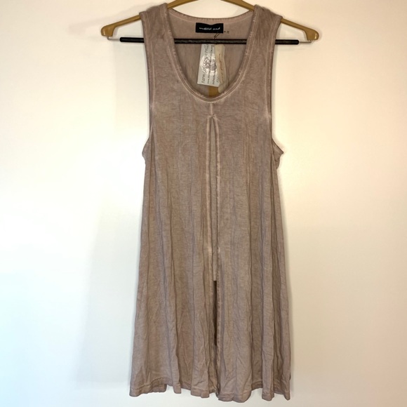 Buckle Tops - Buckle Mustard Seed Open Front Tan Tank Top Medium
